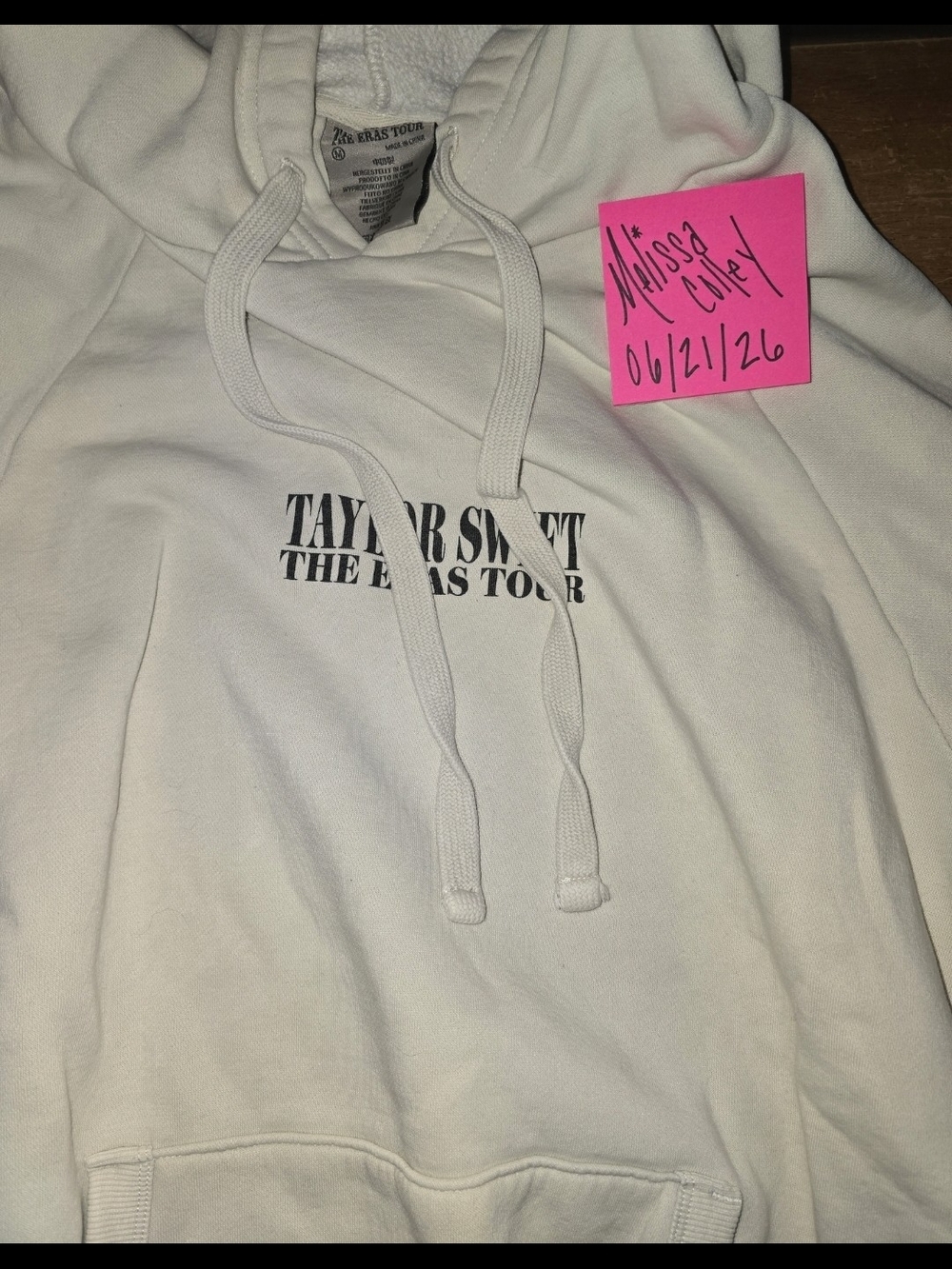 Taylor Swift Eras Tour Ivory Graphic Pullover Hoodie